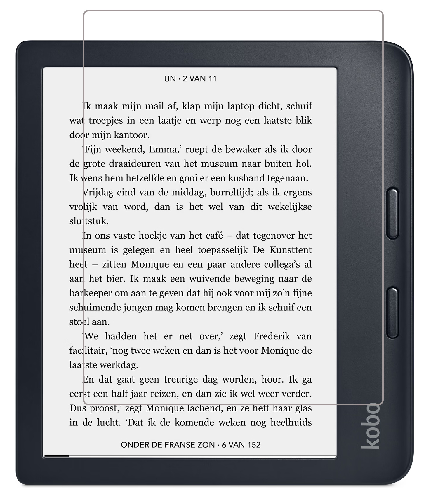 NoXx Screenprotector Geschikt voor Kobo Libra 2 Screenprotector Bescherm Glas Tempered Glass Screen Protector