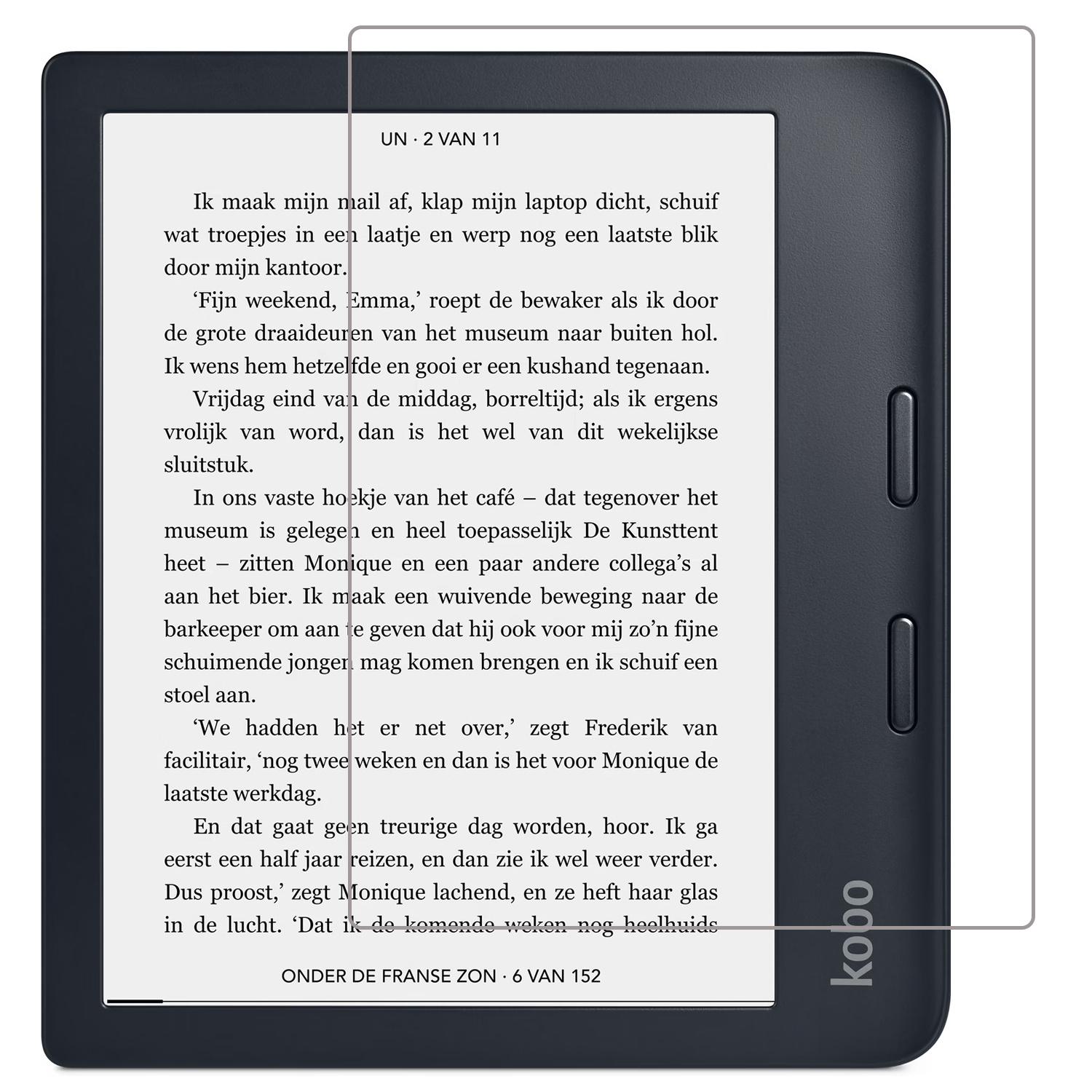 Nomfy Screenprotector Geschikt voor Kobo Libra 2 Screenprotector Bescherm Glas - Screenprotector Geschikt voor Kobo Libra 2 Screen Protector Tempered Glass