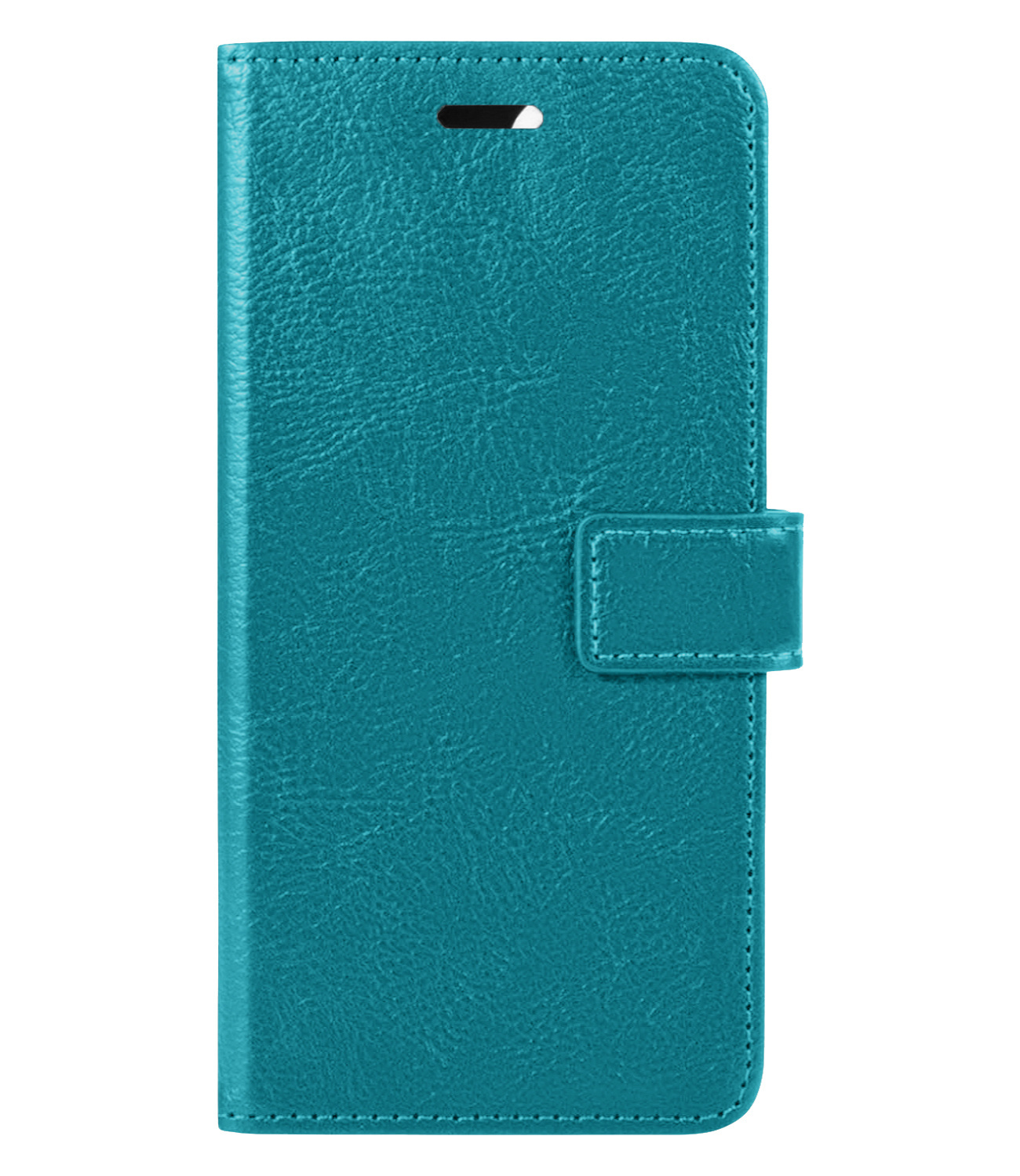 BASEY. Hoes Geschikt voor iPhone 13 Mini Hoesje Bookcase Hoes Flip Case Book Cover Met Screenprotector - Hoesje Geschikt voor iPhone 13 Mini Hoes Book Case Hoesje - Turquoise