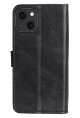 BASEY. Hoes Geschikt voor iPhone 13 Hoesje Bookcase Hoes Flip Case Book Cover Met Screenprotector - Hoesje Geschikt voor iPhone 13 Hoes Book Case Hoesje - Zwart