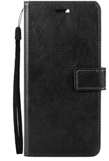 Nomfy Hoesje Geschikt voor iPhone 13 Pro Hoes Bookcase Flipcase Book Cover Met 2x Screenprotector - Hoes Geschikt voor iPhone 13 Pro Hoesje Book Case - Zwart