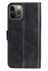 BASEY. Hoes Geschikt voor iPhone 13 Pro Max Hoesje Bookcase Hoes Flip Case Book Cover Met Screenprotector - Hoesje Geschikt voor iPhone 13 Pro Max Hoes Book Case Hoesje - Zwart