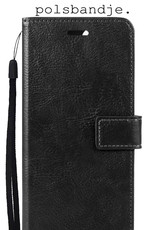 BASEY. Hoes Geschikt voor iPhone 13 Pro Max Hoesje Bookcase Hoes Flip Case Book Cover Met Screenprotector - Hoesje Geschikt voor iPhone 13 Pro Max Hoes Book Case Hoesje - Zwart