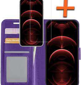 Nomfy Nomfy iPhone 13 Pro Max Hoesje Bookcase Met Screenprotector - Paars