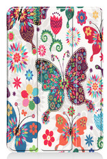 BASEY. Hoesje Geschikt voor iPad Mini 6 Hoes Case Tablet Hoesje Tri-fold Met Screenprotector - Hoes Geschikt voor iPad Mini 6 Hoesje Hard Cover Bookcase Hoes - Vlinders