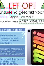 NoXx Hoesje Geschikt voor iPad Mini 6 Hoesje Case Hard Cover Hoes Book Case Met Screenprotector - Zwart