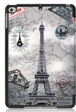 Nomfy Hoes Geschikt voor iPad Mini 6 Hoes Tri-fold Tablet Hoesje Case Met Screenprotector - Hoesje Geschikt voor iPad Mini 6 Hoesje Hardcover Bookcase - Eiffeltoren