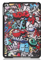 Nomfy Hoes Geschikt voor iPad Mini 6 Hoes Tri-fold Tablet Hoesje Case Met Screenprotector - Hoesje Geschikt voor iPad Mini 6 Hoesje Hardcover Bookcase - Graffity