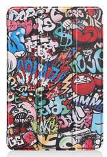 Nomfy Hoes Geschikt voor iPad Mini 6 Hoes Tri-fold Tablet Hoesje Case Met Screenprotector - Hoesje Geschikt voor iPad Mini 6 Hoesje Hardcover Bookcase - Graffity