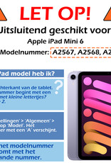 Nomfy Hoes Geschikt voor iPad Mini 6 Hoes Tri-fold Tablet Hoesje Case Met Screenprotector - Hoesje Geschikt voor iPad Mini 6 Hoesje Hardcover Bookcase - Lichtblauw