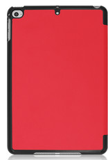 Nomfy Hoes Geschikt voor iPad Mini 6 Hoes Tri-fold Tablet Hoesje Case Met Screenprotector - Hoesje Geschikt voor iPad Mini 6 Hoesje Hardcover Bookcase - Rood