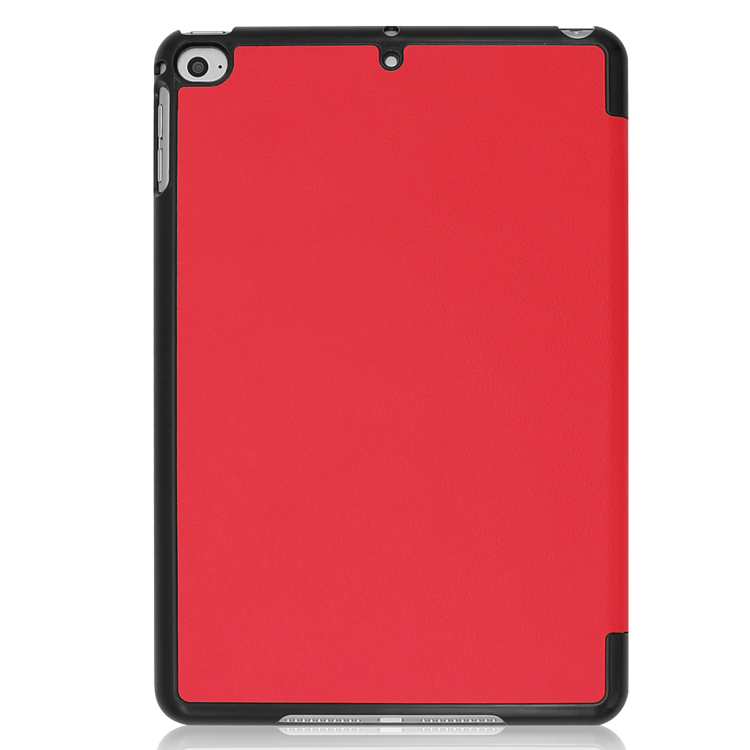 Nomfy Hoes Geschikt voor iPad Mini 6 Hoes Tri-fold Tablet Hoesje Case Met Screenprotector - Hoesje Geschikt voor iPad Mini 6 Hoesje Hardcover Bookcase - Rood