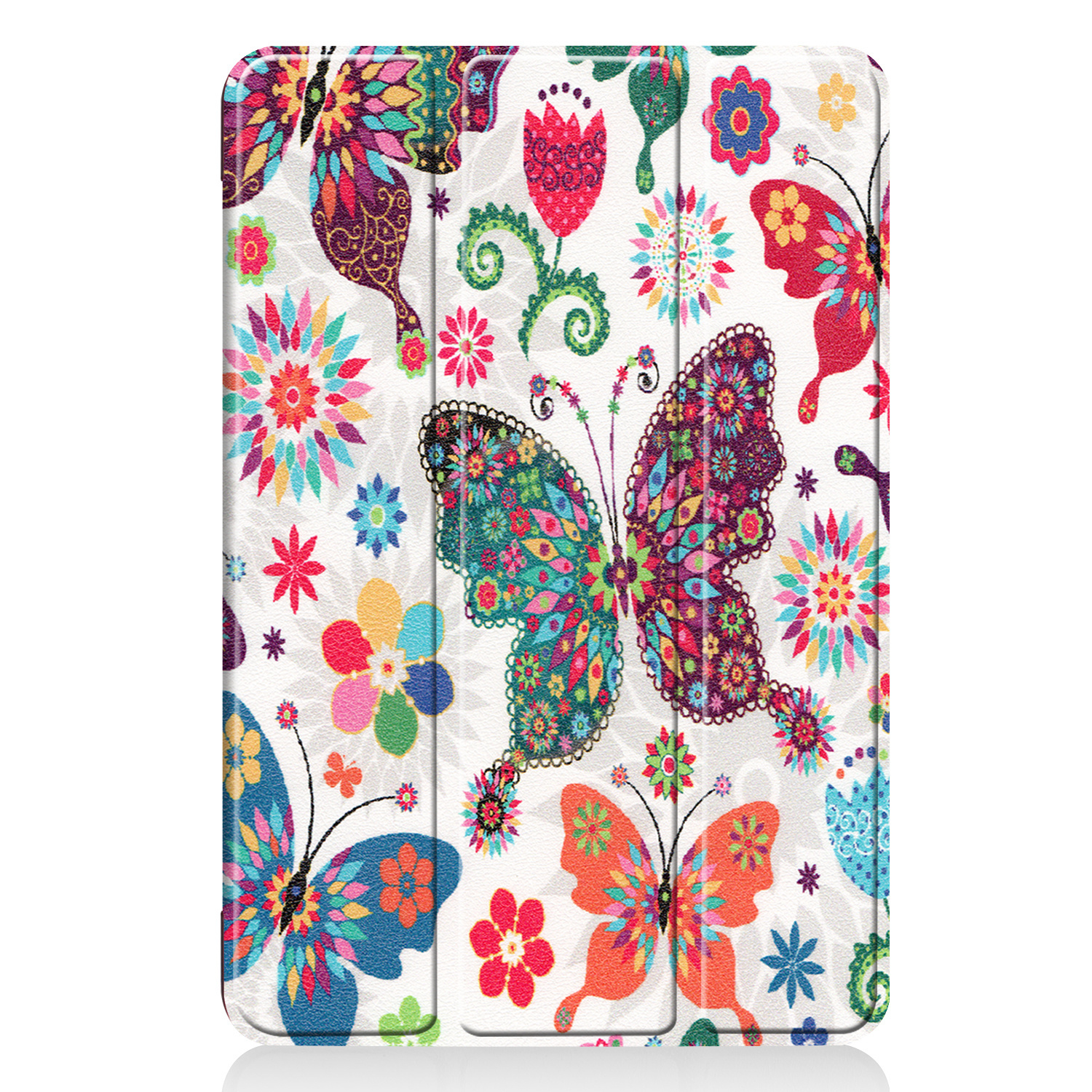 Nomfy Hoes Geschikt voor iPad Mini 6 Hoes Tri-fold Tablet Hoesje Case Met Screenprotector - Hoesje Geschikt voor iPad Mini 6 Hoesje Hardcover Bookcase - Vlinders