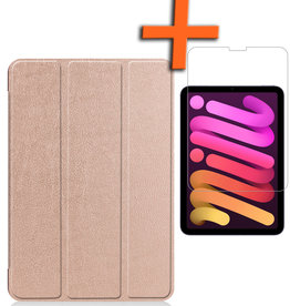 Nomfy Nomfy iPad Mini 6 Hoesje Met Screenprotector - Rose goud