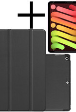NoXx Hoesje Geschikt voor iPad Mini 6 Hoesje Case Hard Cover Hoes Book Case Met Screenprotector - Zwart