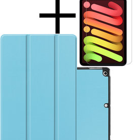 NoXx NoXx iPad Mini 6 Hoesje Met Screenprotector - Lichtblauw
