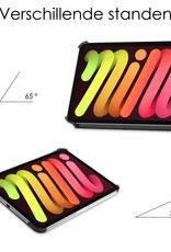 NoXx Hoesje Geschikt voor iPad Mini 6 Hoesje Case Hard Cover Hoes Book Case Met Screenprotector - Eiffeltoren