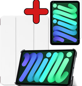 BASEY. BASEY. iPad Mini 6 Hoesje Met Screenprotector - Wit