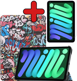 BASEY. BASEY. iPad Mini 6 Hoesje Met Screenprotector - Graffity
