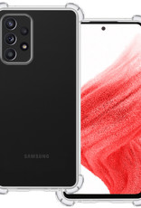 BASEY. Hoes Geschikt voor Samsung A53 Hoesje Shock Proof Case Hoes Siliconen - Hoesje Geschikt voor Samsung Galaxy A53 Hoes Cover Shockproof - Transparant