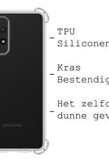 BASEY. Hoes Geschikt voor Samsung A53 Hoesje Shock Proof Case Hoes Siliconen - Hoesje Geschikt voor Samsung Galaxy A53 Hoes Cover Shockproof - Transparant