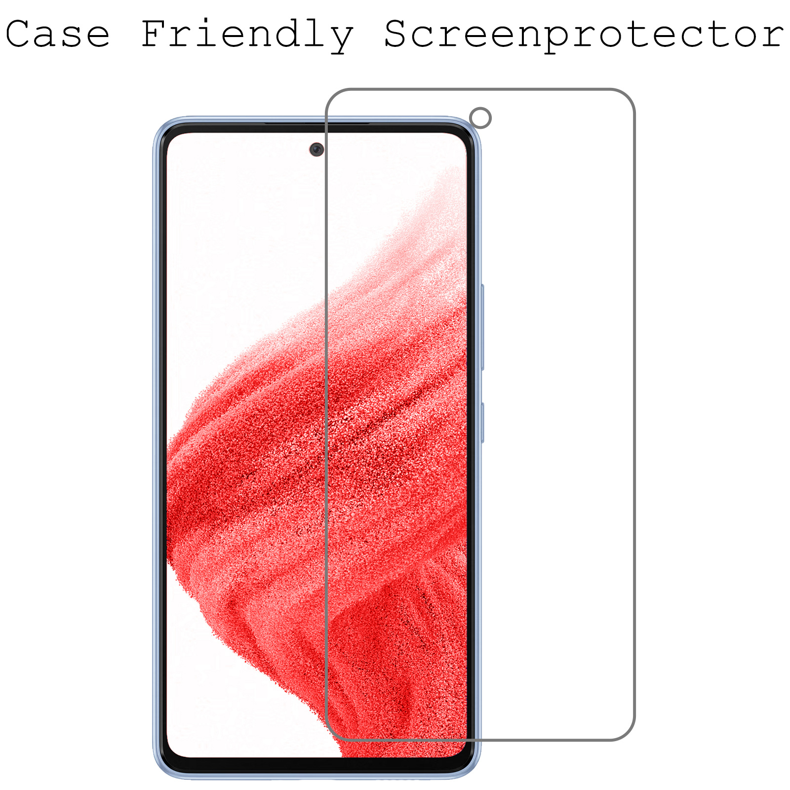 BASEY. Screenprotector Geschikt voor Samsung A53 Screenprotector Tempered Glass - Screenprotector Geschikt voor Samsung Galaxy A53 Beschermglas Screen Protector Glas - 2 Stuks