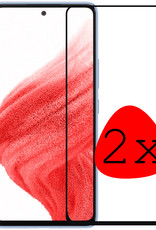 BASEY. Screenprotector Geschikt voor Samsung A53 Screenprotector Beschermglas Full Cover - Screenprotector Geschikt voor Samsung Galaxy A53 Screen Protector Full Cover - 2 Stuks