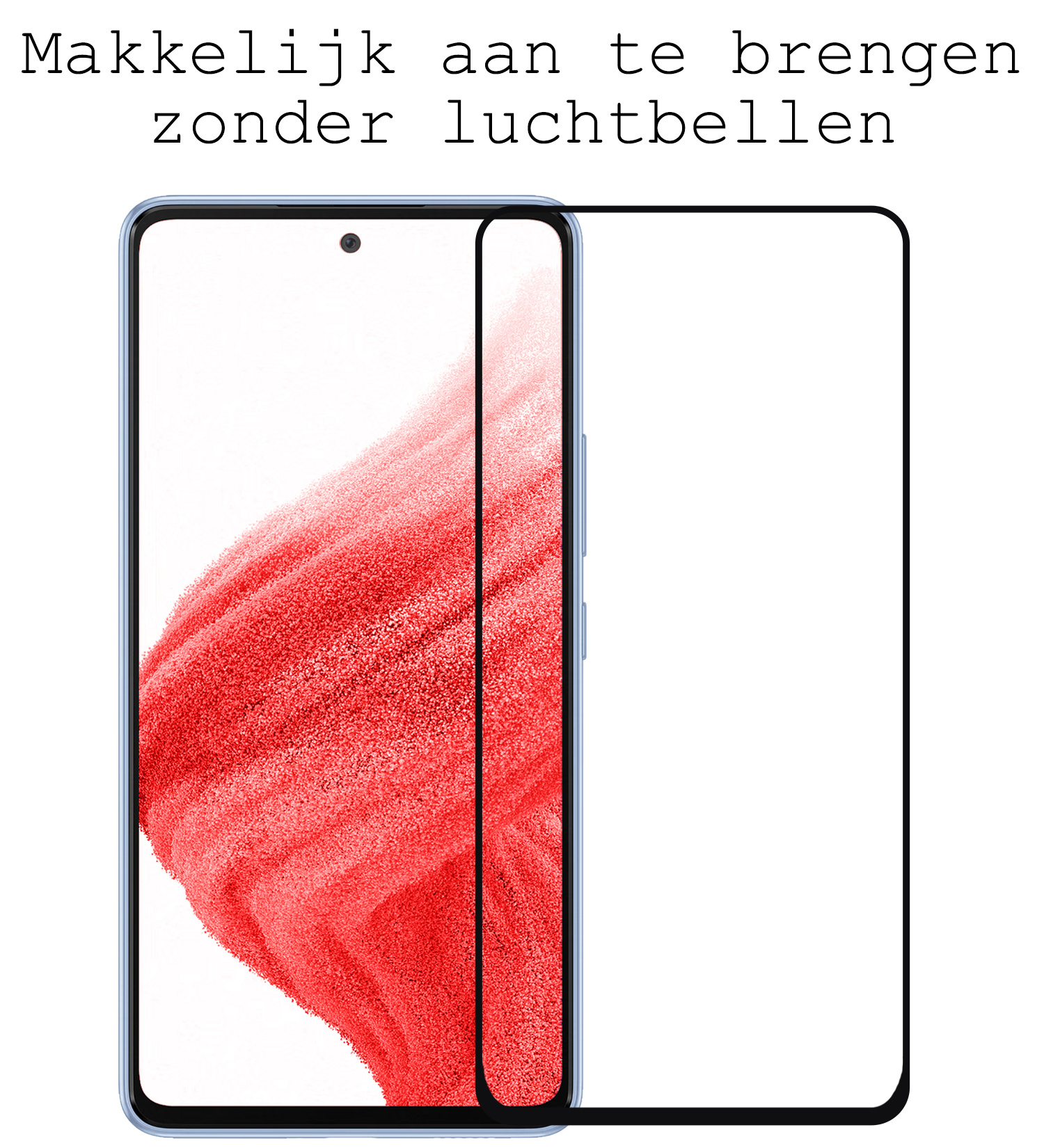 BASEY. Screenprotector Geschikt voor Samsung A53 Screenprotector Beschermglas Full Cover - Screenprotector Geschikt voor Samsung Galaxy A53 Screen Protector Full Cover - 2 Stuks