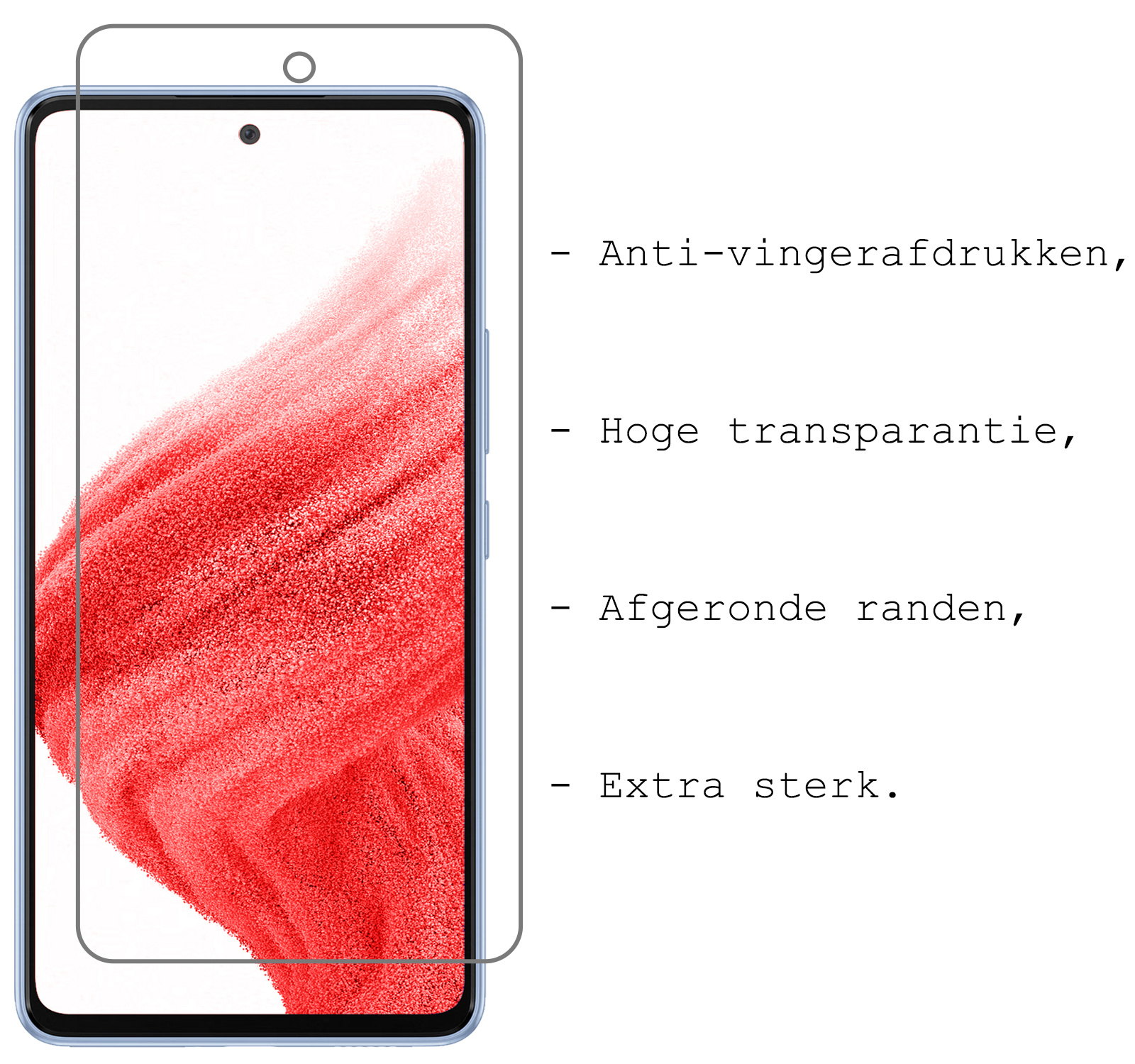 BASEY. Screenprotector Geschikt voor Samsung A53 Screenprotector Tempered Glass - Screenprotector Geschikt voor Samsung Galaxy A53 Beschermglas Screen Protector Glas - 3 Stuks