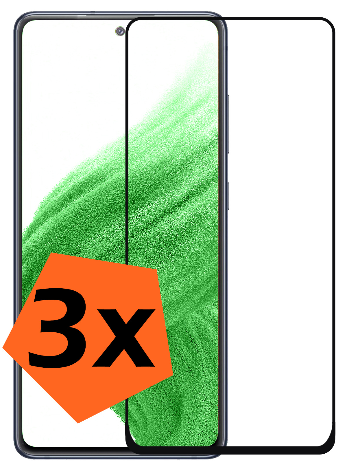Nomfy Screenprotector Geschikt voor Samsung A53 Screenprotector Bescherm Glas - Screenprotector Geschikt voor Samsung Galaxy A53 Screen Protector Tempered Glass Full Screen Full Cover - 3 PACK