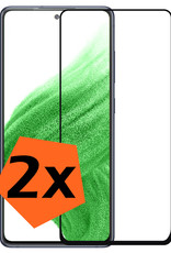 Nomfy Screenprotector Geschikt voor Samsung A53 Screenprotector Bescherm Glas - Screenprotector Geschikt voor Samsung Galaxy A53 Screen Protector Tempered Glass Full Screen Full Cover - 2 PACK