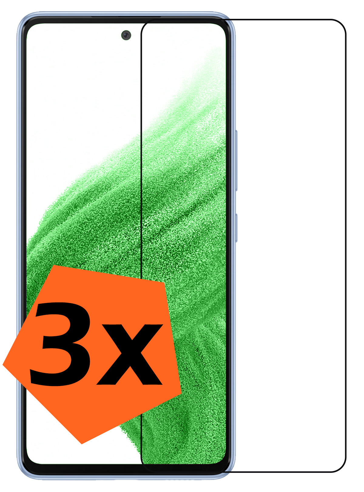 Nomfy Screenprotector Geschikt voor Samsung A53 Screenprotector Bescherm Glas Tempered Glass - Screenprotector Geschikt voor Samsung Galaxy A53 Screen Protector - 3 PACK