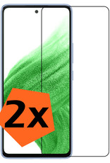 Nomfy Screenprotector Geschikt voor Samsung A53 Screenprotector Bescherm Glas Tempered Glass - Screenprotector Geschikt voor Samsung Galaxy A53 Screen Protector - 2 PACK