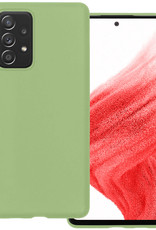 BASEY. Hoes Geschikt voor Samsung A53 Hoesje Siliconen Back Cover Case - Hoesje Geschikt voor Samsung Galaxy A53 Hoes Cover Hoesje - Groen