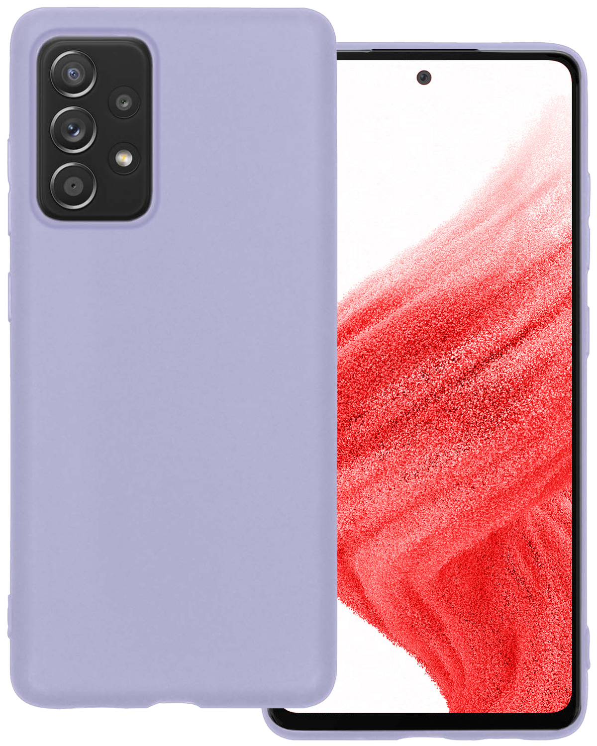 BASEY. Hoes Geschikt voor Samsung A53 Hoesje Siliconen Back Cover Case - Hoesje Geschikt voor Samsung Galaxy A53 Hoes Cover Hoesje - Lila