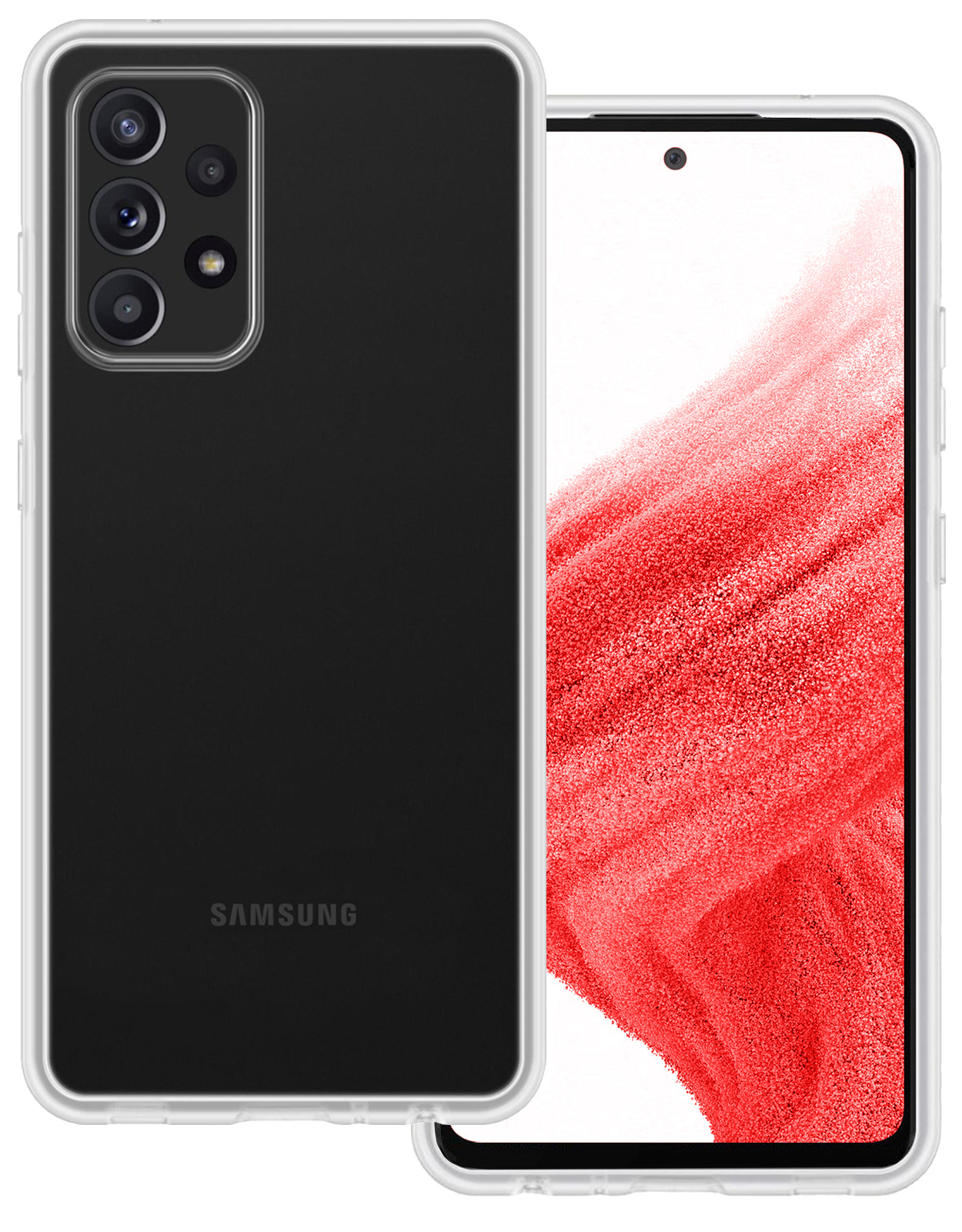 BASEY. Hoes Geschikt voor Samsung A53 Hoesje Siliconen Back Cover Case - Hoesje Geschikt voor Samsung Galaxy A53 Hoes Cover Hoesje - Transparant