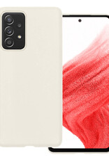 BASEY. Hoes Geschikt voor Samsung A53 Hoesje Siliconen Back Cover Case - Hoesje Geschikt voor Samsung Galaxy A53 Hoes Cover Hoesje - Wit