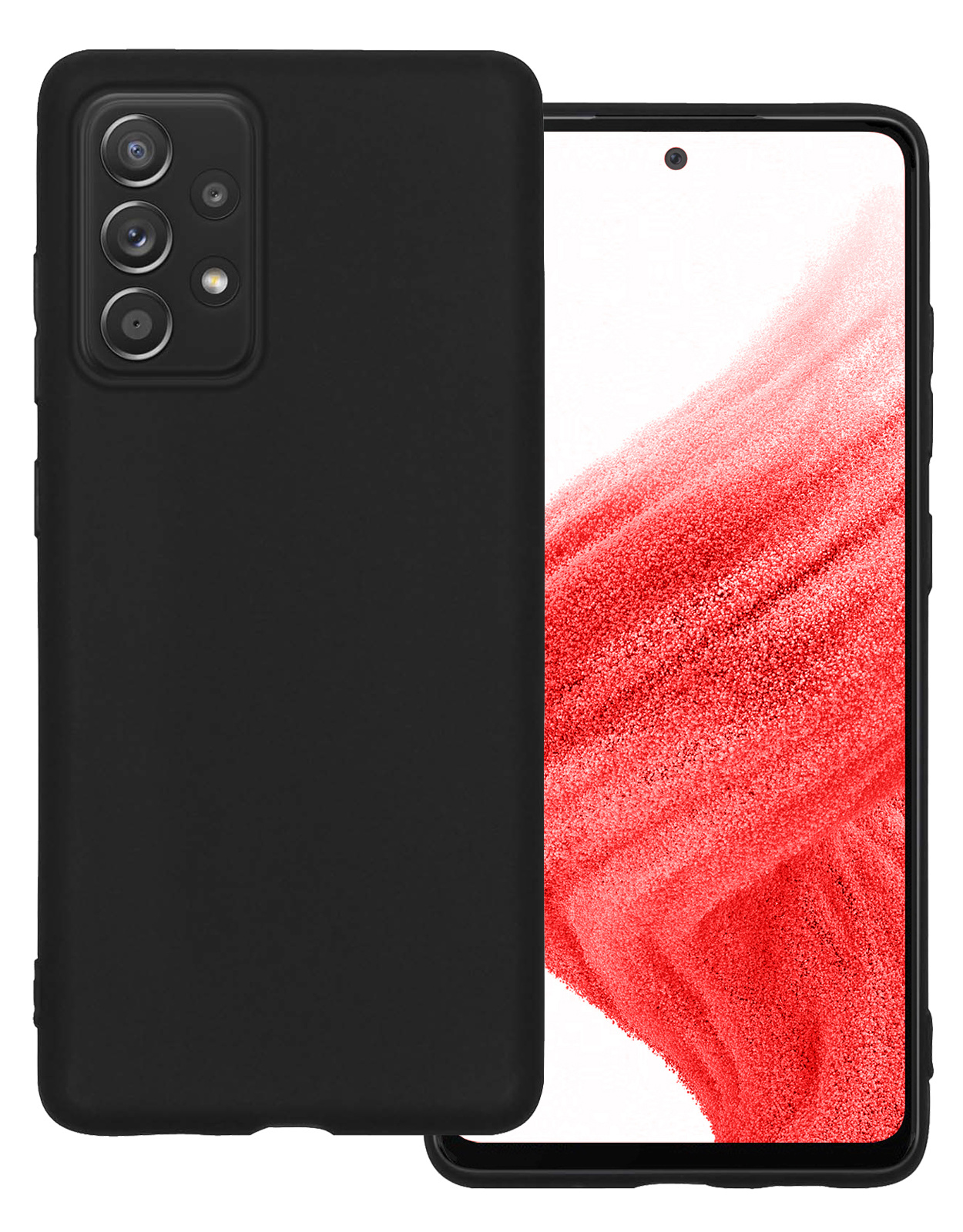 BASEY. Hoes Geschikt voor Samsung A53 Hoesje Siliconen Back Cover Case - Hoesje Geschikt voor Samsung Galaxy A53 Hoes Cover Hoesje - Zwart