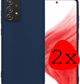 BASEY. BASEY. Samsung Galaxy A53 Hoesje Siliconen - Donkerblauw - 2 PACK