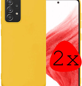 BASEY. BASEY. Samsung Galaxy A53 Hoesje Siliconen - Geel - 2 PACK
