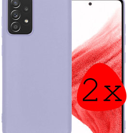 BASEY. BASEY. Samsung Galaxy A53 Hoesje Siliconen - Lila - 2 PACK