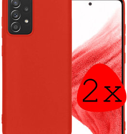 BASEY. BASEY. Samsung Galaxy A53 Hoesje Siliconen - Rood - 2 PACK