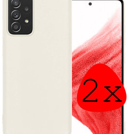 BASEY. BASEY. Samsung Galaxy A53 Hoesje Siliconen - Wit - 2 PACK