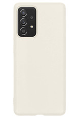BASEY. Hoes Geschikt voor Samsung A53 Hoesje Siliconen Back Cover Case - Hoesje Geschikt voor Samsung Galaxy A53 Hoes Cover Hoesje - Wit - 2 Stuks