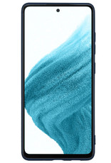 NoXx Hoes Geschikt voor Samsung A53 Hoesje Cover Siliconen Back Case Hoes - Donkerblauw
