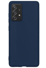 NoXx Hoes Geschikt voor Samsung A53 Hoesje Cover Siliconen Back Case Hoes - Donkerblauw