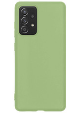 NoXx Hoes Geschikt voor Samsung A53 Hoesje Cover Siliconen Back Case Hoes - Groen