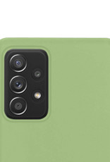 NoXx Hoes Geschikt voor Samsung A53 Hoesje Cover Siliconen Back Case Hoes - Groen