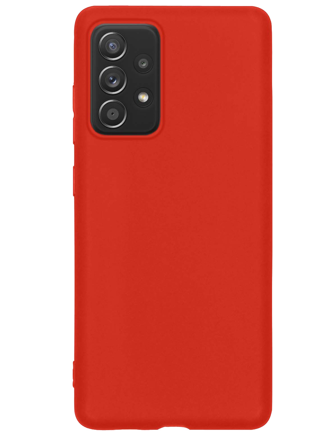 NoXx Hoes Geschikt voor Samsung A53 Hoesje Cover Siliconen Back Case Hoes - Rood