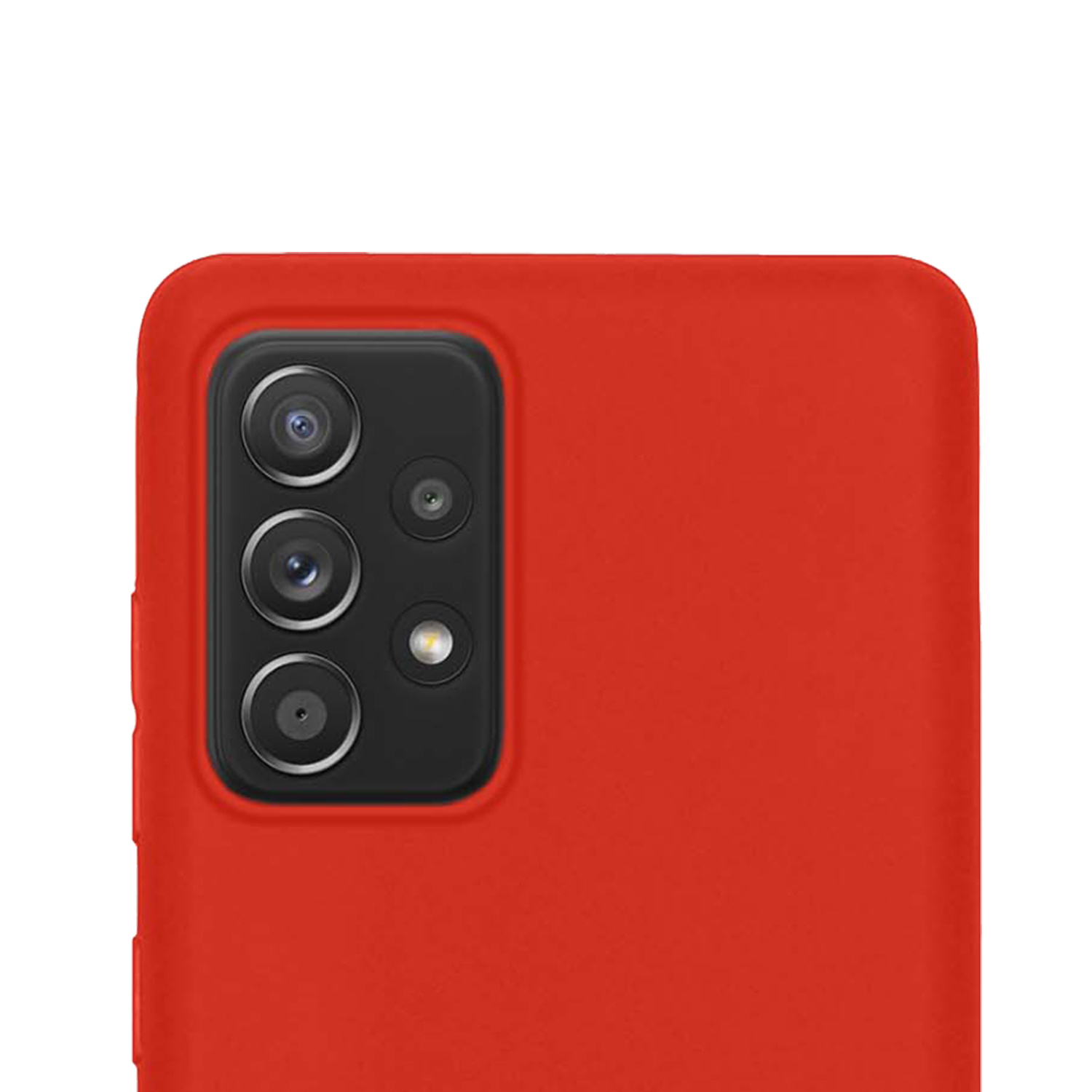 NoXx Hoes Geschikt voor Samsung A53 Hoesje Cover Siliconen Back Case Hoes - Rood